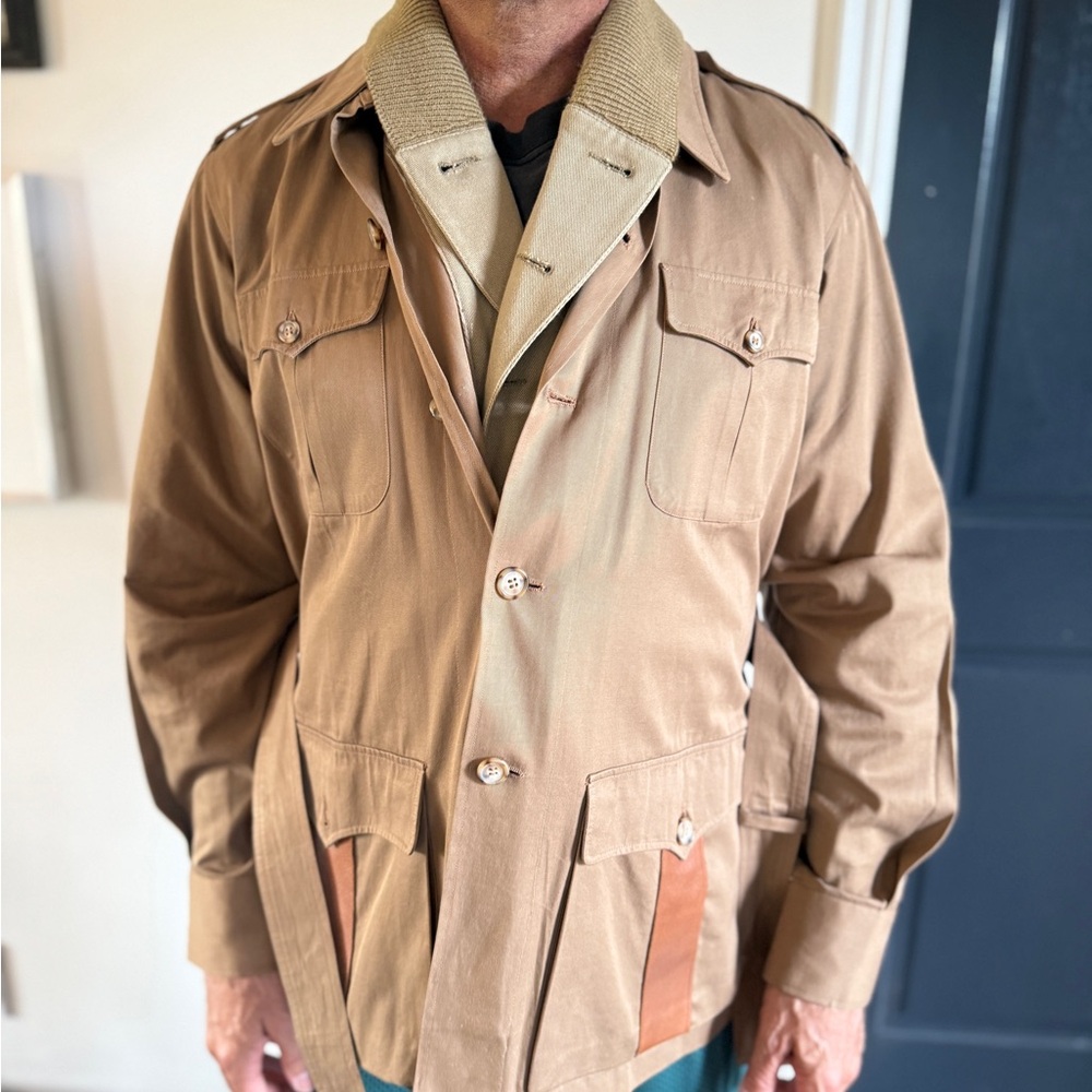 Men's Classic Tan Military Jacket by Geren Ford - limited Edition